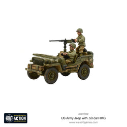 US Army Jeep With 50 Cal HMG Bolt Action Minis