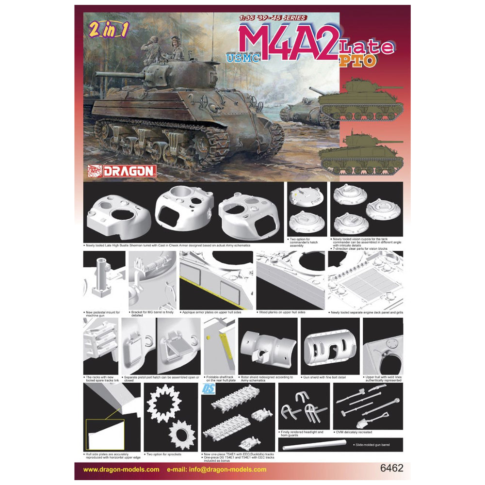 USMC M4A2 Late PTO - Dragon 1:35 Scale Tank