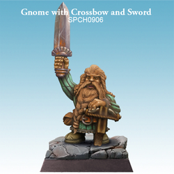 Gnome with Crossbow and Sword - SpellCrow - SPCH0906