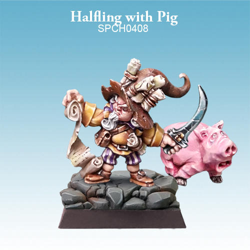 Halfling with Pig - SpellCrow - SPCH0408
