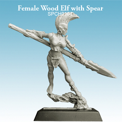 Female Wood Elf with Spear - SpellCrow - SPCH0104