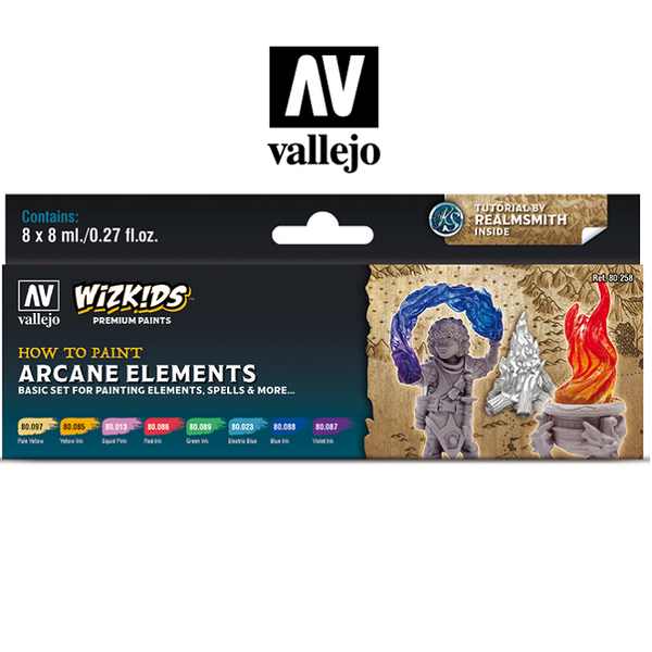 Arcane Elements - Vallejo Wizkids Paint Set - 80-258
