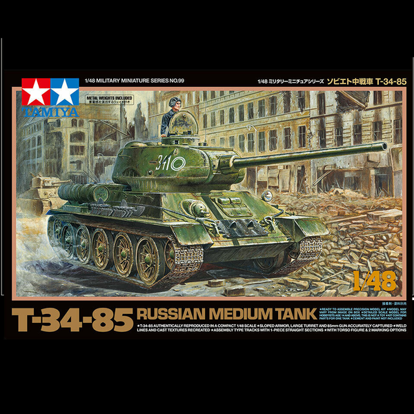 T 34 85 Russian Medium Tank - 1/48- Tamiya 