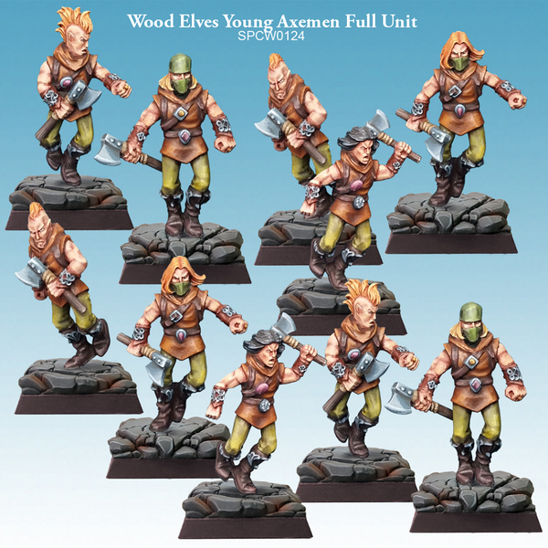 Wood Elves Young Axemen Full Unit - SpellCrow - SPCW0124
