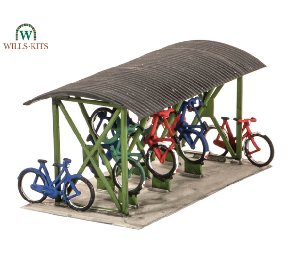 Wills Kits - Bicycle Shed and Bicycles - OO/HO Gauge - SS23 - PECO