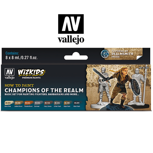 Champions of the Realm - Vallejo Wizkids Paint Set - 80-250