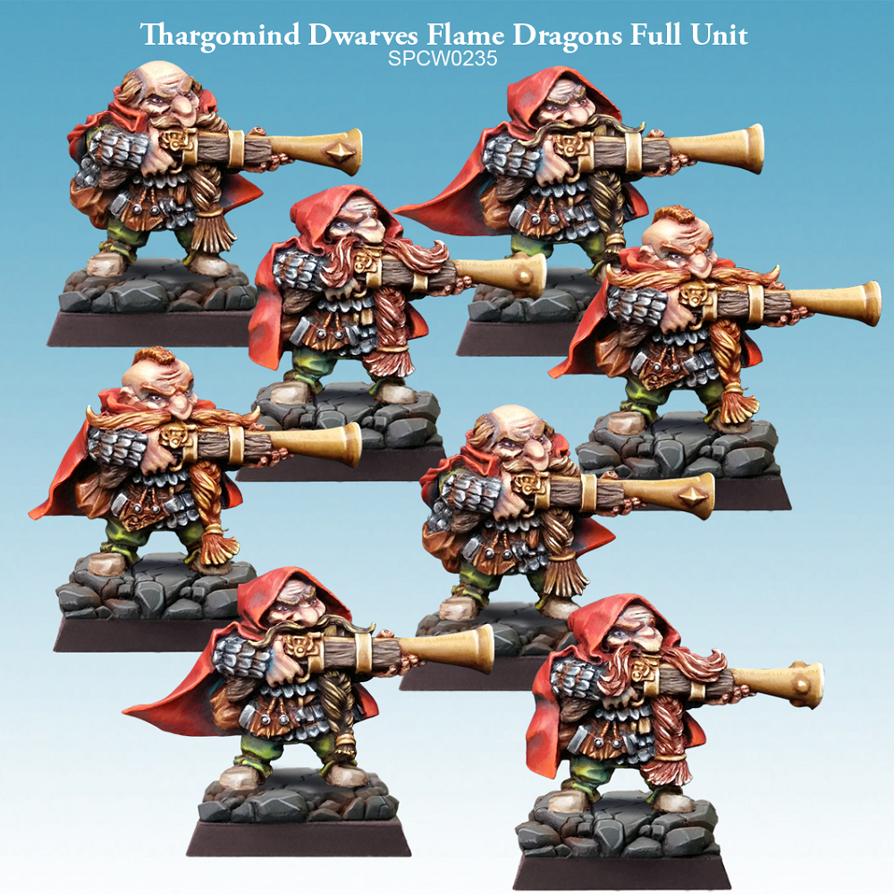Thargomind Dwarves Flame Dragons Full Unit - SpellCrow - SPCW0235