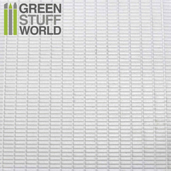 ABS Plasticard Small Rectangles Textured Sheet by Green Stuff World