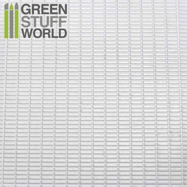 ABS Plasticard Small Rectangles Textured Sheet by Green Stuff World