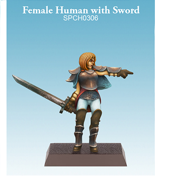 Female Human with Sword - SpellCrow - SPCH0306