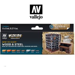 Wood & Steel - Vallejo Wizkids Paint Set - 80-256