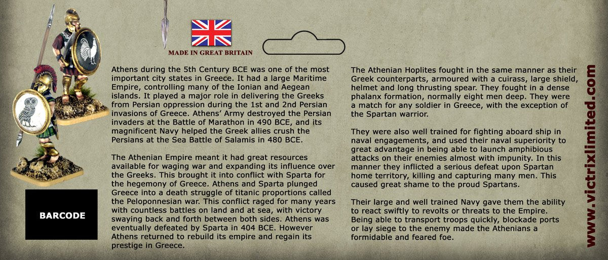 Athenian Armoured Hoplites 5th to 3rd Century BCE - Victrix - VXA001