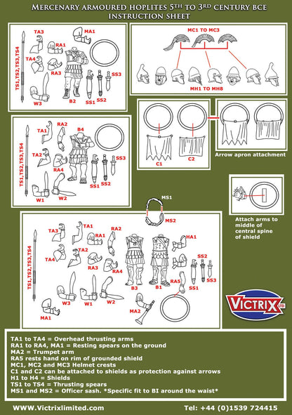 Mercenary Armoured Hoplites 5th to 3rd Century BCE