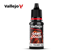 Vallejo Black Game Color Hobby Paint 18Ml