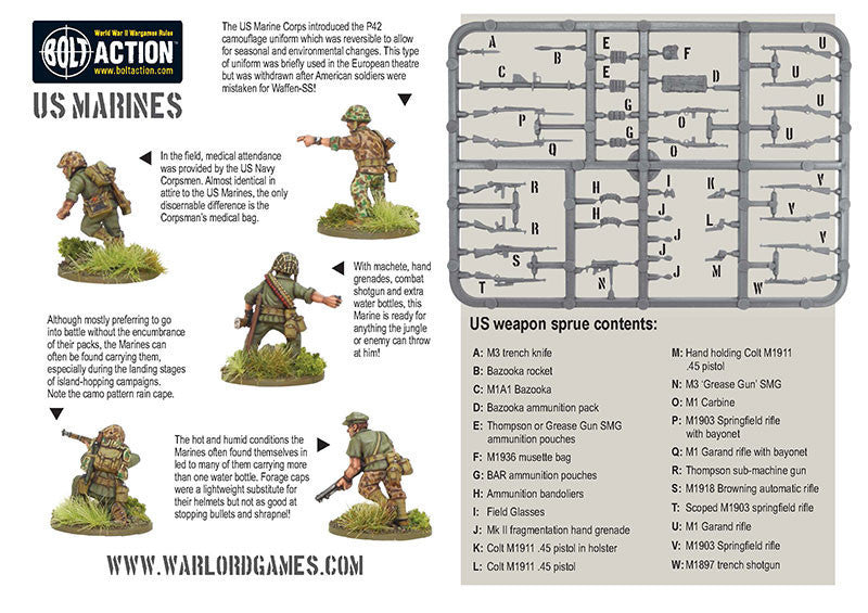 US Marines - USA (Bolt Action) :www.mightylancergames.com.uk