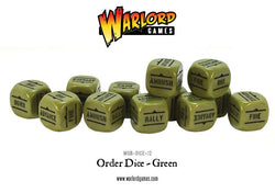 Bolt Action Orders Dice - Green 12: www.mightylancergames.co.uk