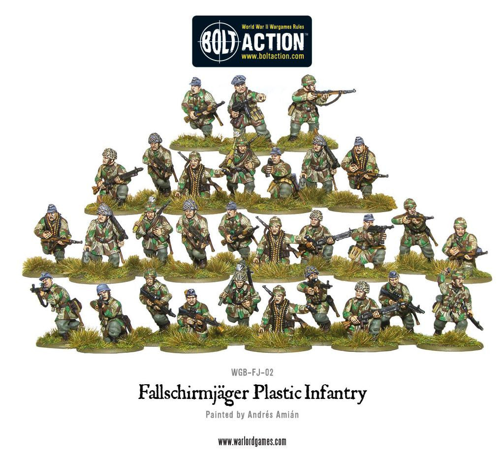 German Fallschirmjager (Bolt Action Plastic Box) :www.mightylancergames.co.uk 