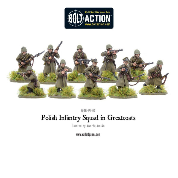 Polish Infantry Squad in Greatcoats - Poland (Bolt Action)