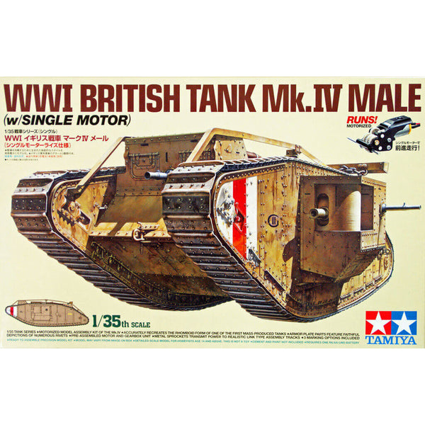 Motorised WWI Britsh Tank Male - Tamiya (1/35) Scale Models