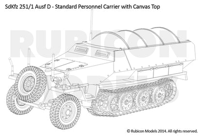 SdKfz 251/1 Ausf D - German (Rubicon 280018) :www.mightylancergames.co.uk 