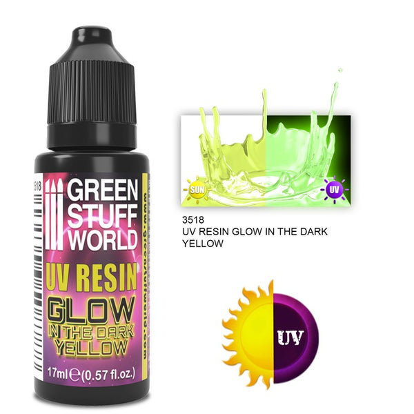 Glow In The Dark UV Resin Yellow Green Stuff World 17ml