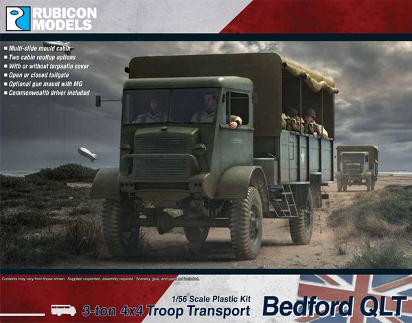 Bedford QLT Troop Carrier (Rubicon 1/56 Kit)