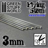 Acrylic Rods - Round 3 mm CLEAR- flying stems- 9314 -Green Stuff World
