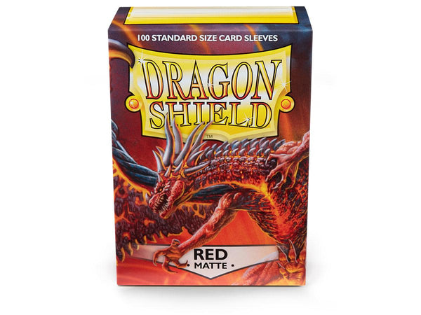 Dragon Shield Matte Red – 100 Standard Size Card Sleeves: www.mightylancergames.co.uk