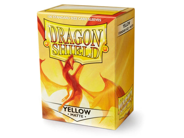 Dragon Shield Matte Yellow – 100 Standard Size Card Sleeves: www.mightylancergames.co.uk