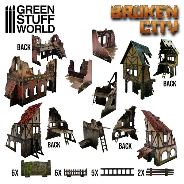 Broken City - Terrain Set (2428) - Green Stuff World