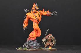 Greater Fire Elemental - Forces of Nature (Kings of War) :www.mightylancergames.co.uk