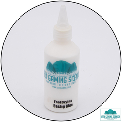 A bottle of fast drying basing glue by Geek Gaming Scenics