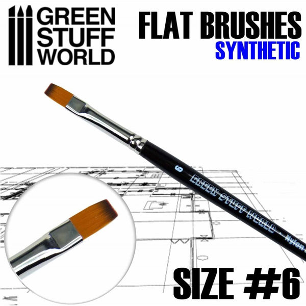 Flat Synthetic Brush Size 6 - GSW
