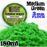 Static Grass Flock 3 mm - medium Green 