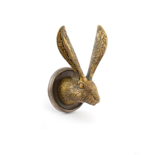 Hare Head Shaped Doorknob gold colour 