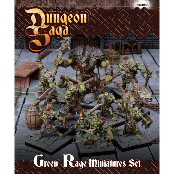 Dungeon Saga- Green Rage Miniature Set