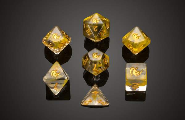 CRITIT Dice RPG Set of 7 'Spirit Of' Rhino Dice