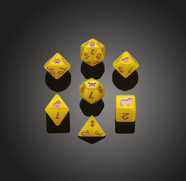 CRITIT Dice RPG Set of 7 'Spirit Of' Easter Dice