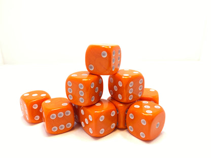 Orange - 10 x 16mm D6 (16OD6)