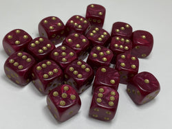 Red Pearl - 20 x 12mm D6 (12RPD6)