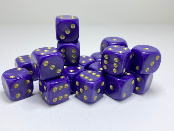 Purple Pearl (gold spots) - 20 x 12mm D6 (12PPGD6)