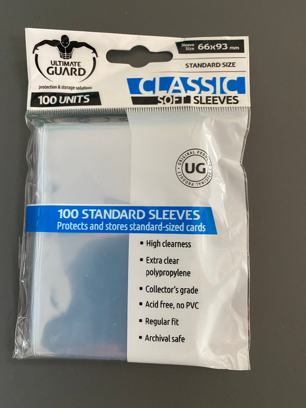 ULTIMATE GUARD CLASSIC SOFT SLEEVES - STANDARD SIZE - (100) -UGD010001