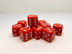 Red - 10 x 16mm D6 (16RD6)