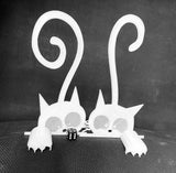 Ghost Cat Shelf Decoration - set of 2- Halloween Decoration