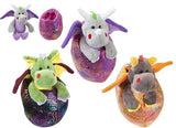 Grey Baby Dragons In Pink Egg 20CM SOFT PLUSH TOY