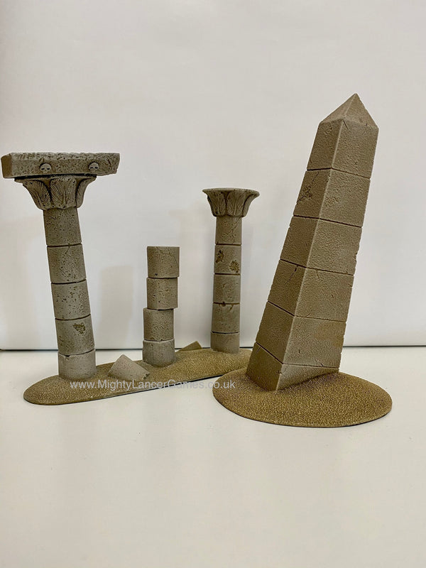 Battlefield in a Box: Obelisk and Pillars Sandstone (BB907)