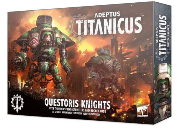 Questoris Knights with Thunderstrike Gauntlets and Rocket Pods - Adeptus Titanicus :www.mightylancergames.co.uk