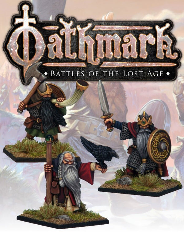 Dwarf King, Wizard & Musician - Oathmark Oak 101 :www.mightylancergames.co.uk