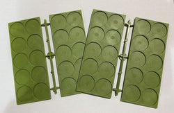 Renedra: 25mm Diameter Recessed Movement Tray - 10 Spaces per Tray [green]