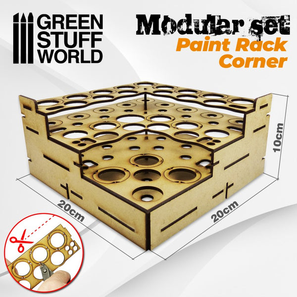 Modular Paint Rack - STRAIGHT CORNER -9847- Green Stuff World